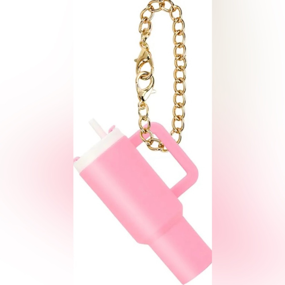LAEKOU 3 PC. MINI TUMBLER CUP KEYCHAIN & STRAW TOPPERS